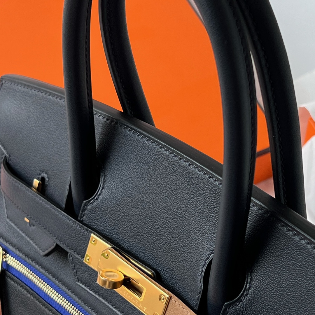 Hermes Birkin 30CM Swift Leather Handbag Black 